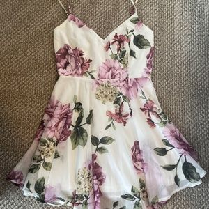 White floral Mini dress